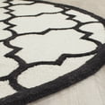 thumbnail image 3 of SAFAVIEH Cambridge Kevin Geometric Wool Area Rug, Ivory/Black, 6' x 6' Round, 3 of 7
