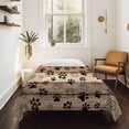 thumbnail image 4 of Brown Beige Large Tapestry for Bedroom Wall Hanging Tapestry, Rustic Farmhouse Dog Paw Vintage Ceiling Backdrop Tapestries Poster Blanket Wall Decor for Teens Room Living Room Dorm 100" x 59", 4 of 8