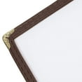 thumbnail image 4 of TrueCraftware- 8-1/2” x 11” Brown Triple Page Book Fold Restaurant Menu Covers 3 Page 6 View Set of 10- Crystal Clear Menu Covers Sleeve Menu Folder Menu Book Holders for Bar Cafe Restaurant, 4 of 7