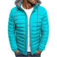 thumbnail image 1 of Mens Winter Down Jacket Lightweight Hooded Puffer Coat Warm Outwear Overcoat Zip, 1 of 2