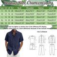 thumbnail image 3 of XDZJLR Mens Shirts Summer Hawaii Solid Short Sleeve Double Pocket Turn Down Button Tops, 3 of 5