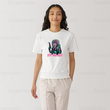 Seraphina90 Greetings From Mars T shirt for Space Lovers and Sci Fi Fans  for men & women  up to size 5XL.