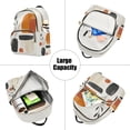 thumbnail image 5 of FORMRS Mini Backpack Purse for Women Quilted Travel Daypack Casual Shoulder Bag, White Abstract Shapes, 5 of 7