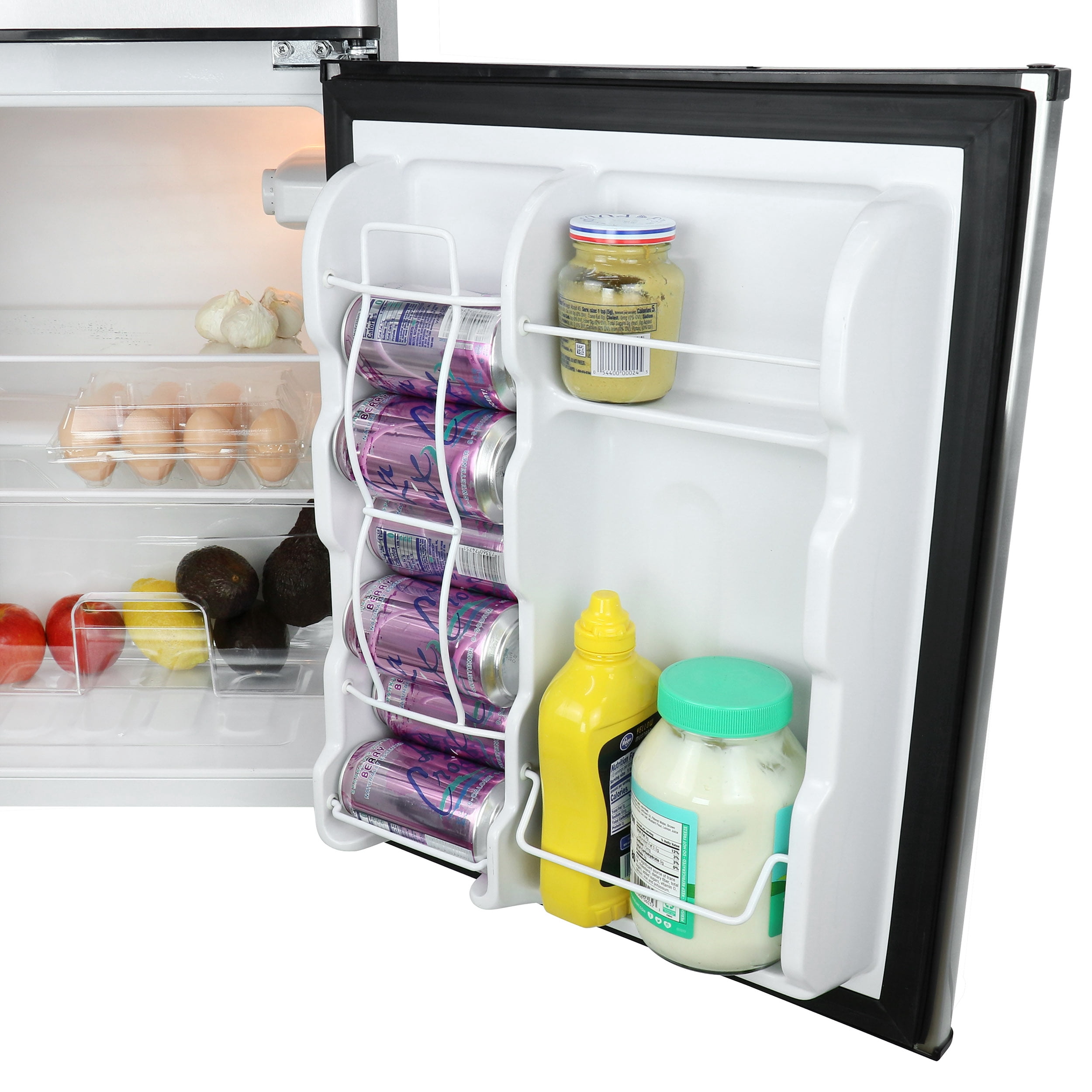 MegaChef Reversible Door Swing Refrigerators, Stainless Steel, 3.2 cu ft
