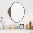 thumbnail image 1 of vidaXL Miroir Mural Noir 50x40 cm, 1 of 4