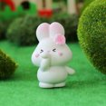 thumbnail image 4 of Rabbit Statue Appearance Resin Cute Miniature Bunny Figurine Desktop Ornament Home Decor Miniature Rabbit Sculpture, 4 of 7