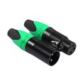 thumbnail image 1 of 1 Pair XLR 3Pin Male Female DIY Audio Cable Connectors Solder Plug (Green), 1 of 9