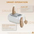 thumbnail image 3 of Delmicure Hearing Aids for Seniors, Rechargeable Sound Device with 4-Mode & Magnetic Charging Base for Hearing Loss, VHP-1011 Beige - Slide Control, 3 of 7