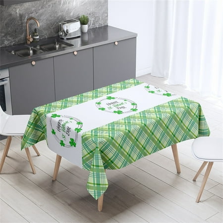 

QAZXD Green Shamrocks-Table Cloth St Patrick S Day Tablecloth Shamrock-Spring(buy 2 get 1 free)