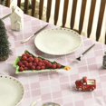 thumbnail image 5 of Christmas Tablecloth 70×70 Inch Round, Nutcracker Pink Buffalo Plaid Washable Table Cover for Party Picnic Dinner Decor, 5 of 6