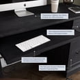 thumbnail image 3 of BELLEZE Modern Executive Home Office Computer Desk - Rhudi (Rustic Gray), 3 of 7