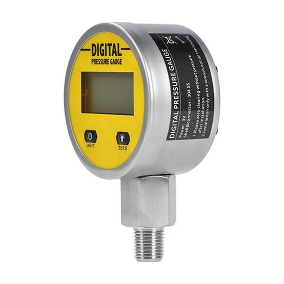 Pressure Gauges Digital Display Oil Pressure Hydraulic Pressure Test Meter 3V 250BAR/25Mpa 2 Points Thread For Gas Water Oil ,Corrosion Resistance