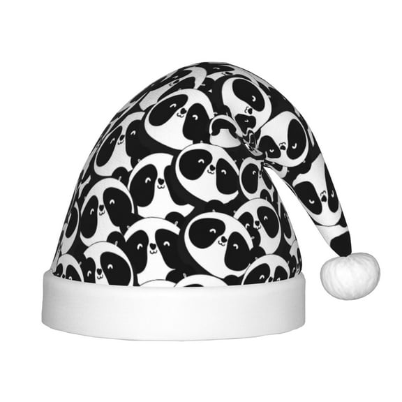 Rateoe Panda1 Santa Hat Confortable Christmas Hat for Christmas Party Favors Fit for Kids