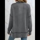thumbnail image 4 of Sudaderas Holgadas de Larga para Mujer, de Canalé, con Abertura Lateral y Dobladillo Alto y Bajo, para Otoño Negro L, 4 of 7