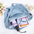 thumbnail image 2 of Denim Fabric Handle Bag Retro Crossbody Bag Large Capacity Bag Shoulder Bag, 2 of 7