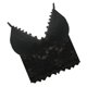 thumbnail image 2 of Bralette de encaje bordado de malla transpirable para mujer, sujetador inalámbrico acolchado con copa triangular elegante para fiesta, 2 of 8