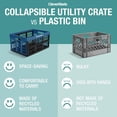 thumbnail image 3 of Caja utilitaria plegable CleverMade CleverCrates, 45 L, paquete de 3, 3 of 9