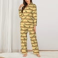 thumbnail image 2 of Sikiie African tribal elephant Pajamas Set Long Sleeve Sleepwear Womens Button Down Nightwear Pj Sets-Large, 2 of 7