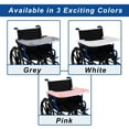 thumbnail image 4 of AlveyTech Plastic Removable Tray Table with Cup Holder, Wheel Chairs & Transport Chairs Trays (Gray), 4 of 9