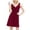 Red, variant on WIZUTIZ Beach Dresses for Women Trendy High Rise Elastic Pleated Solid Pleated Dress Sleeveless V-Neck Shift Dress for Ladies Mini Dress Comfy Birthday Dress Black