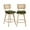 Velvet Olive Green, variant on Zesthouse 26.2" Swivel Counter Height Bar Stools Set of 2, Upholstered Velvet Counter Stools with Rattan Back, Mid Century Barstools with Solid Wood Frame for Kitchen Island, Green