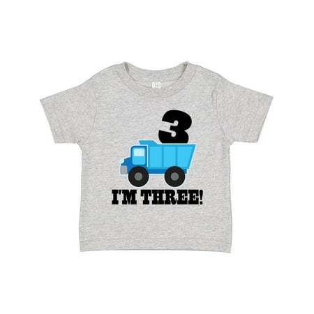 

Inktastic 3rd Birthday Truck Boys Construction Gift Toddler Boy Girl T-Shirt