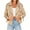 Beige, variant on Double Breasted Women Solid Color Casual Crop Trench Coat Lady Office Jacket with Pocket
