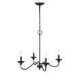 thumbnail image 3 of 4384-MB Millennium Lighting Delvona - 4 Light Chandelier-20.13 Inches Tall and 24.13 Inches Wide-Matte Black Finish    -Traditional Installation, 3 of 5