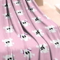thumbnail image 3 of Pink Halloween Skulls Blanket,Comfortable Soft Flannel Throw Blanket,All Season,Warm Lightweight Blankets for Sofa Bed Couch Living Room Chair,30"x40", 3 of 4