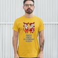 thumbnail image 3 of Tee Hunt Stressed Blessed and Christmas Obsessed T-Shirt Funny Reindeers Men's Tee, Yellow, 3X-Large, 3 of 5