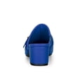 thumbnail image 4 of BLISSFUL STEP Women's Shoes Buckle Strap Pointed Toe Chunky Heel PU Vamp Mule Shoes Blue 10, 4 of 8