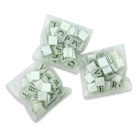 Diamond Tech Mosaic Mercantile Alphabet Tiles - 3/4'', 3 Packages, 144 total tiles