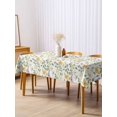 thumbnail image 3 of Easter Rectangle Tablecloth, Spring Floral Daisy Flowers Butterflies Watercolor Waterproof & StainResistant Tablecloth, Washable Oil-proof Table Cover for Dining/Party/Wedding/Buffet 54x108 In, 3 of 9