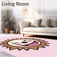 thumbnail image 2 of ODIKA 2'x3' Machine Washable Non-Slip Area Rug, Playful Prickly Pal DIY Textile Art High Traffic Rug, Brown, 727583, 2 of 7