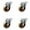 4 Swivel - No Brakes - Brown, variant on 3 Inch High Temp Phenolic Wheel Swivel Top Plate Caster Service Caster Brand