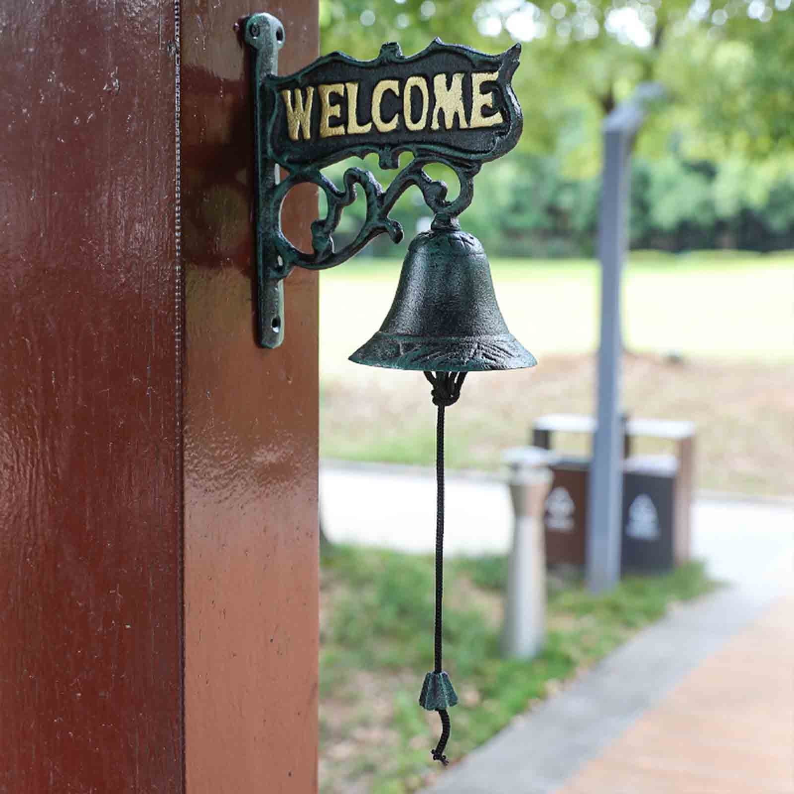 ddioayh Vintage Handcrank Doorbell Solid Iron Construction Bird Design Easy Install Wall Mount Garden Villa Courtyard Decoration Welcome