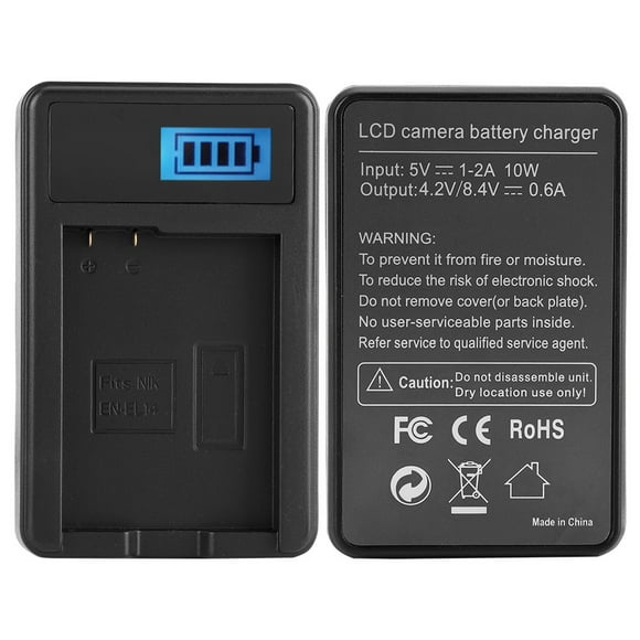 Cargador de batería USB para EE, cargador de batería EN-EL14 con cargador de batería portátil Cargador de batería para EE Salida de alta intensidad