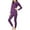 Purple, variant on EGNMCR Thermal Underwear for Women Soft Long Johns Set Base Layer Skiing Winter Warm Top & Bottom on Clearance