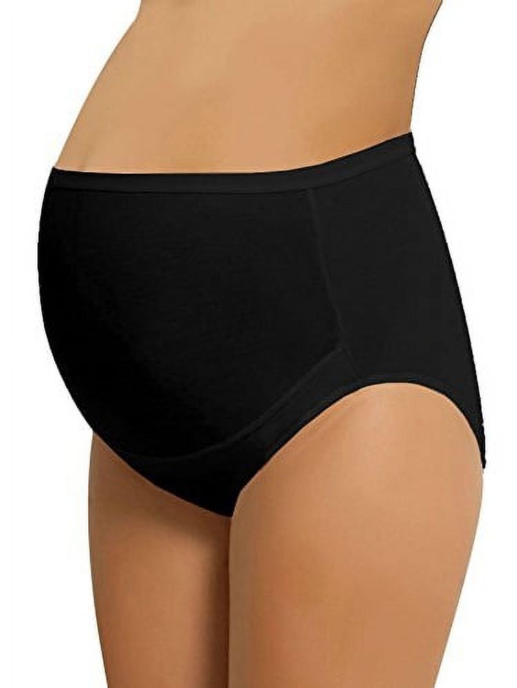 NBB 6 Pack Women's Adjustable Cotton Maternity Underwear High Cut Brief Panties (Large - 6 Pack, Black) - image 2 of 4