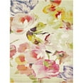 thumbnail image 1 of Unique Loom Lyon Watercolor Floral Area Rug 9' x 12' Rectangle Ivory/Pink, 1 of 2