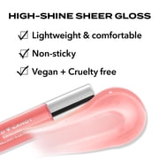 (2 pack) Hard Candy Glosstopia Lip Gloss, High-Shine Hydrating, Hyaluronic Acid, No Photos Please, Light Pink