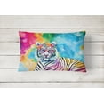 thumbnail image 2 of Hippie Animal White Tiger Throw Pillow, 2 of 4