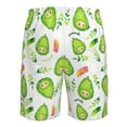 thumbnail image 6 of Kll Kawaii Avocado Men'S Casual Summer Beach Shorts Hawaiian Shorts With Pockets-Small, 6 of 9
