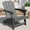 Gray, variant on Ataucjin Modern HDPE Plastic Adirondack Chair,Oversize 380LB Poly Lumber Weather Resistant Firepit Chair,Outdoor Patio Chairs with Wooden Textured for Garden, Backyard, Lawn, Deck, Pool, Porch
