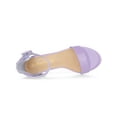thumbnail image 4 of BLISSFUL STEP Women's Shoes Open Toe Block Heel Ankle Strap Sandals Purple 9.5, 4 of 7
