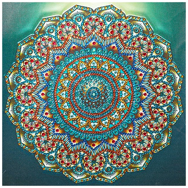 Cuadros Decorativos 5D bricolaje parcial en forma especial taladro diamante pintura mandala decoración (YK187) Likrtyny embutido en tela