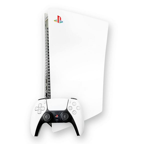 PS5 Logo Underlay Sticker for Playstation 5 Console & PS Logo Vinyl Decal Sticker for DualSense Controller (Classic Retro-Look Color)