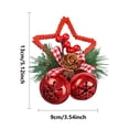 thumbnail image 4 of Isvgxsz Clearance 1 Piece Christmas Bell Ornaments Xmas Tree Hanging Decorations Large Size Bells with Star Cutouts Anniversary Bells with Holly Berry for Crafts Holiday Party Favors, 4 of 7