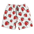 thumbnail image 3 of Uemuo Hand Drawn Strawberry Pattern Men's Swim Trunks Hawaiian Beach Bathing Suit Swimsuits Beach Quick-Dry Shorts with Pockets-3X-Large, 3 of 9