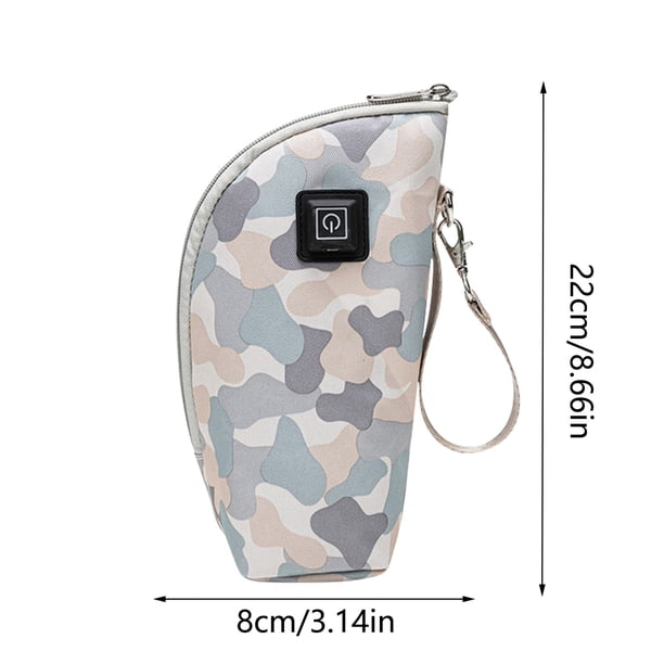 Funda aislante USB para biberones de leche para niños, bolsa aislante portátil para calentar leche en interiores y exteriores.